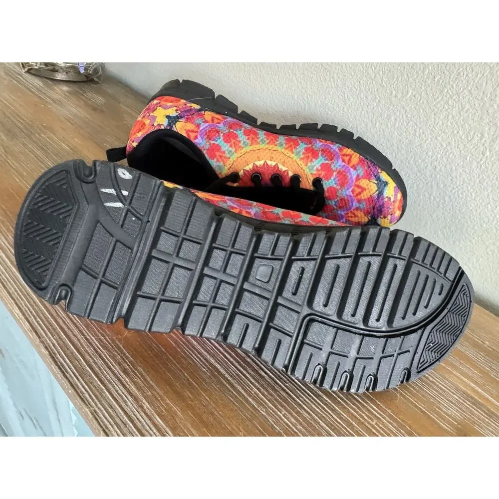 New Yes We vibe Sneakers Beautiful Vibrant Colors Ladies Sz 9 EU 40
